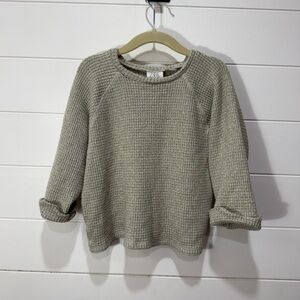 Zara 4-5 Years Waffle Knit Sweater - Cream